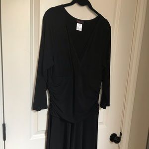 Black Dressy V Neck Dress